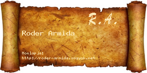Roder Armida névjegykártya